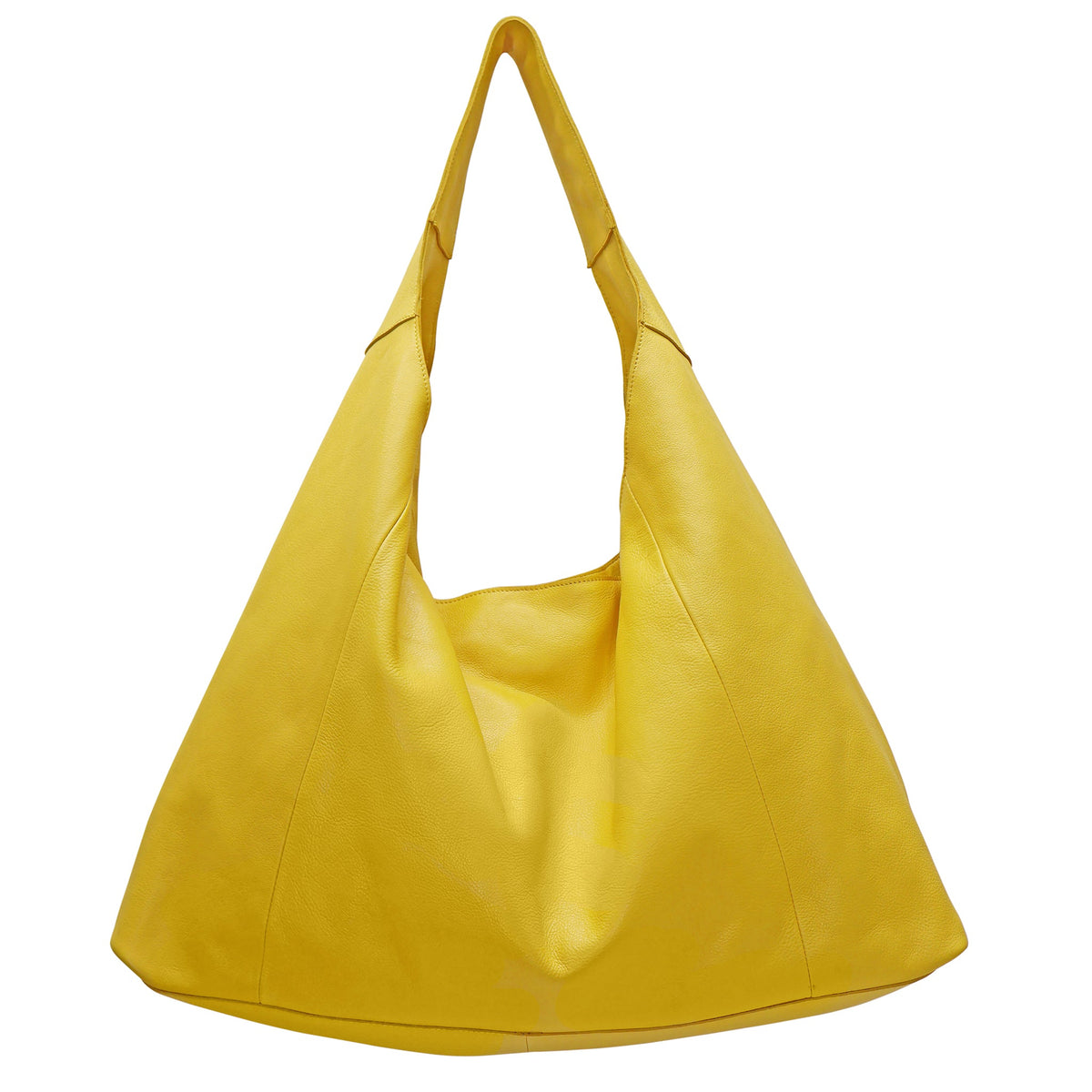 Lindsey Leather Tote Bag - Lemon
