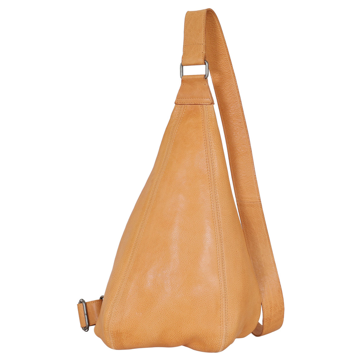 Hippie Leather Sling Bag - Camel