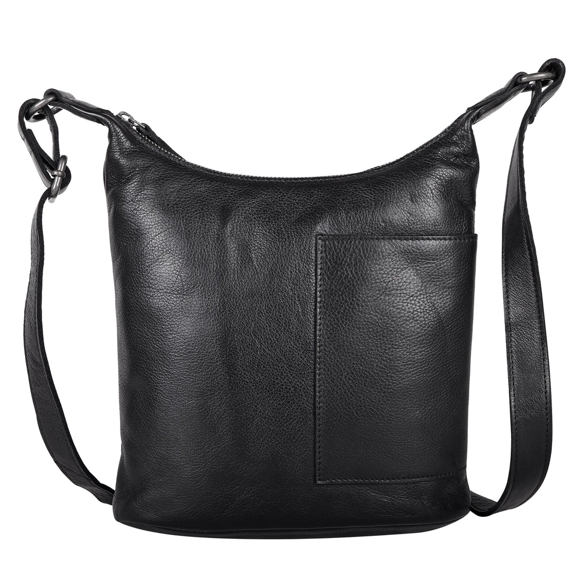 Kerry Leather Crossbody Bag - Black