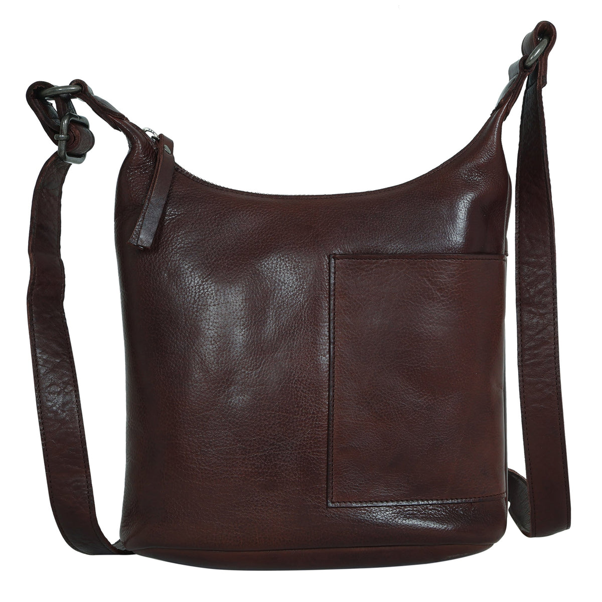 Kerry Leather Crossbody Bag - Brown