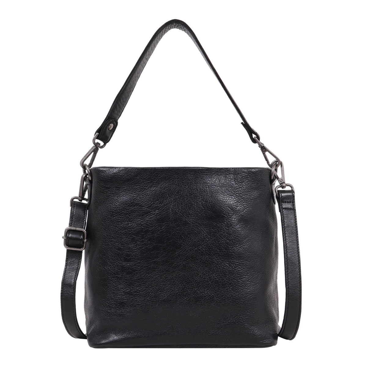 Ivy Leather Crossbody Bag - Black