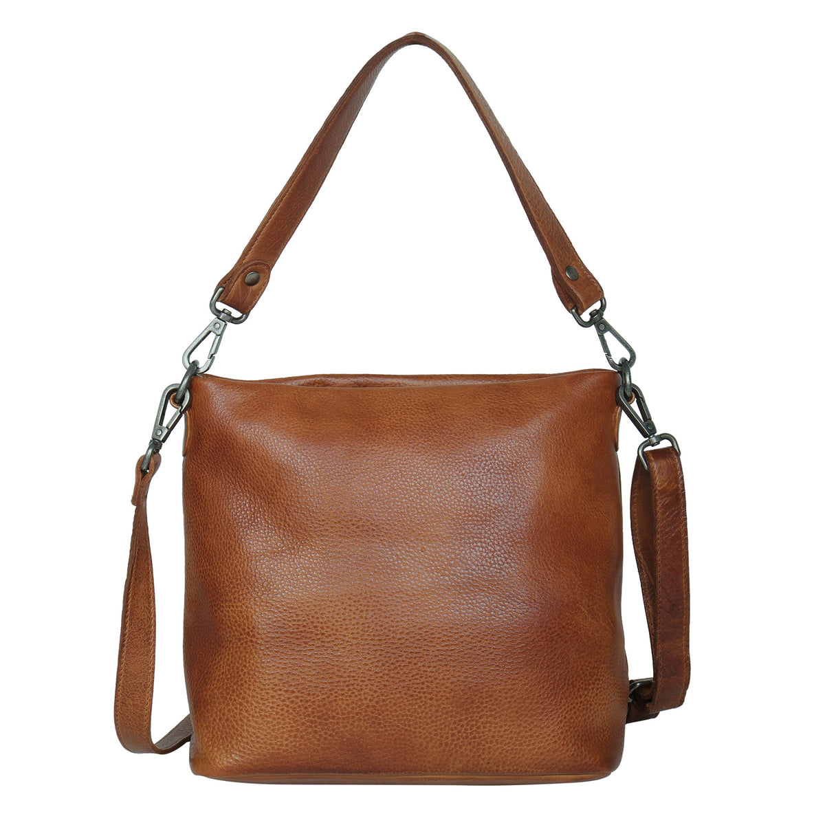 Ivy Leather Crossbody Bag - Cognac
