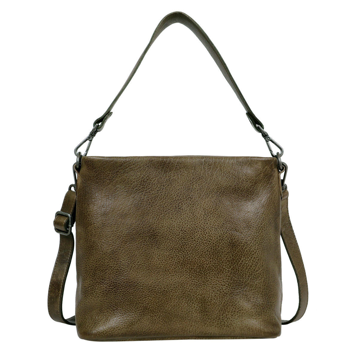 Ivy Leather Crossbody Bag - Moss