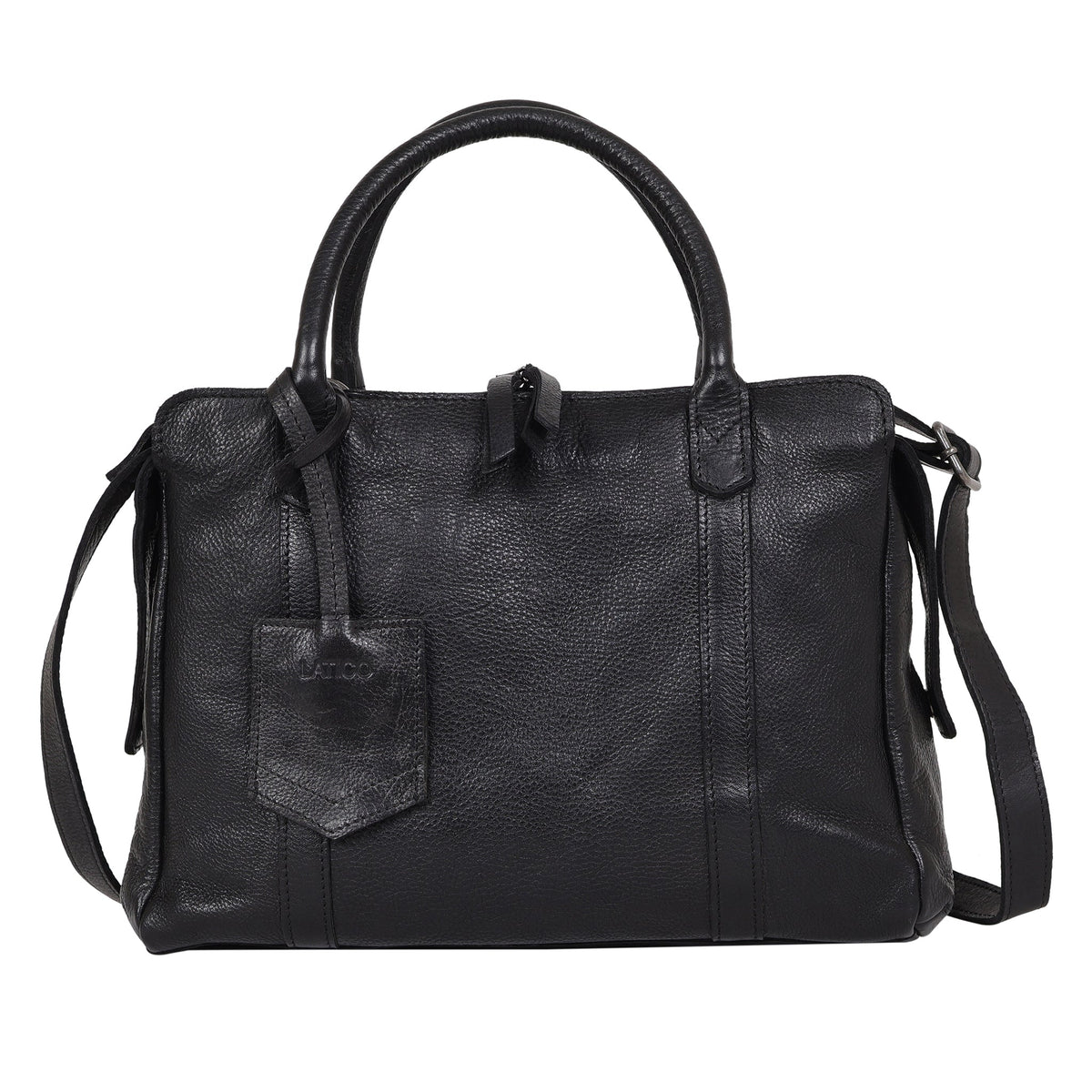 James Leather Crossbody Bag - Black