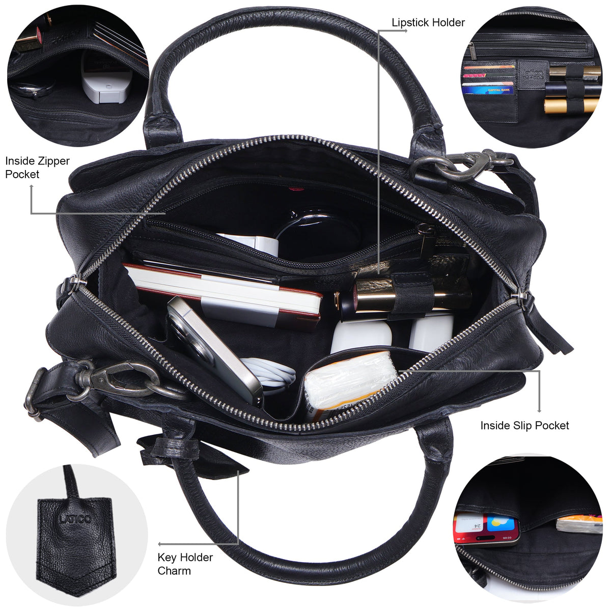 James Leather Crossbody Bag - Image 8