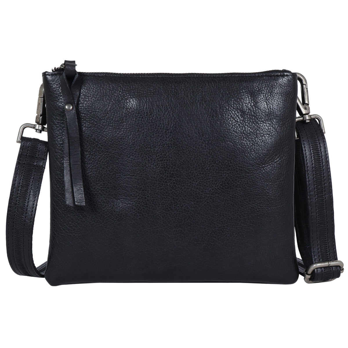 Jett Leather Crossbody - Black