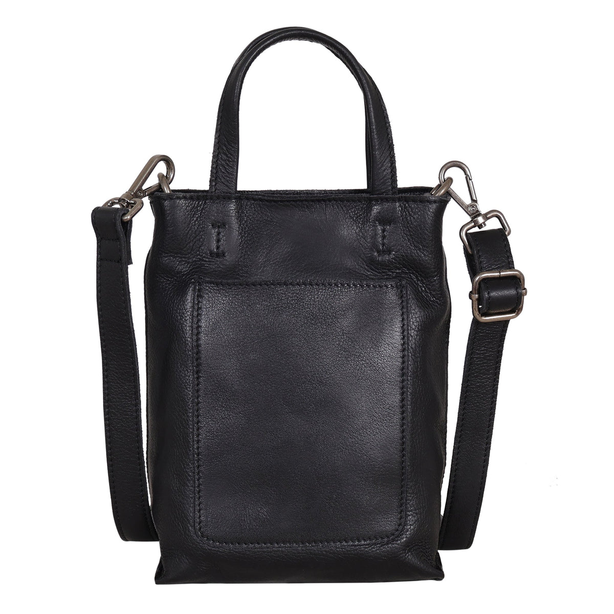 Fay Leather Crossbody - Black