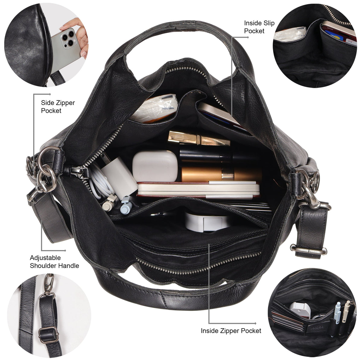 Darby Leather Crossbody Bag - Image 4