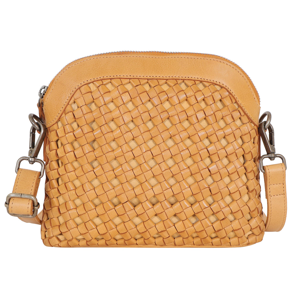 Coast Leather Crossbody Bag - Camel