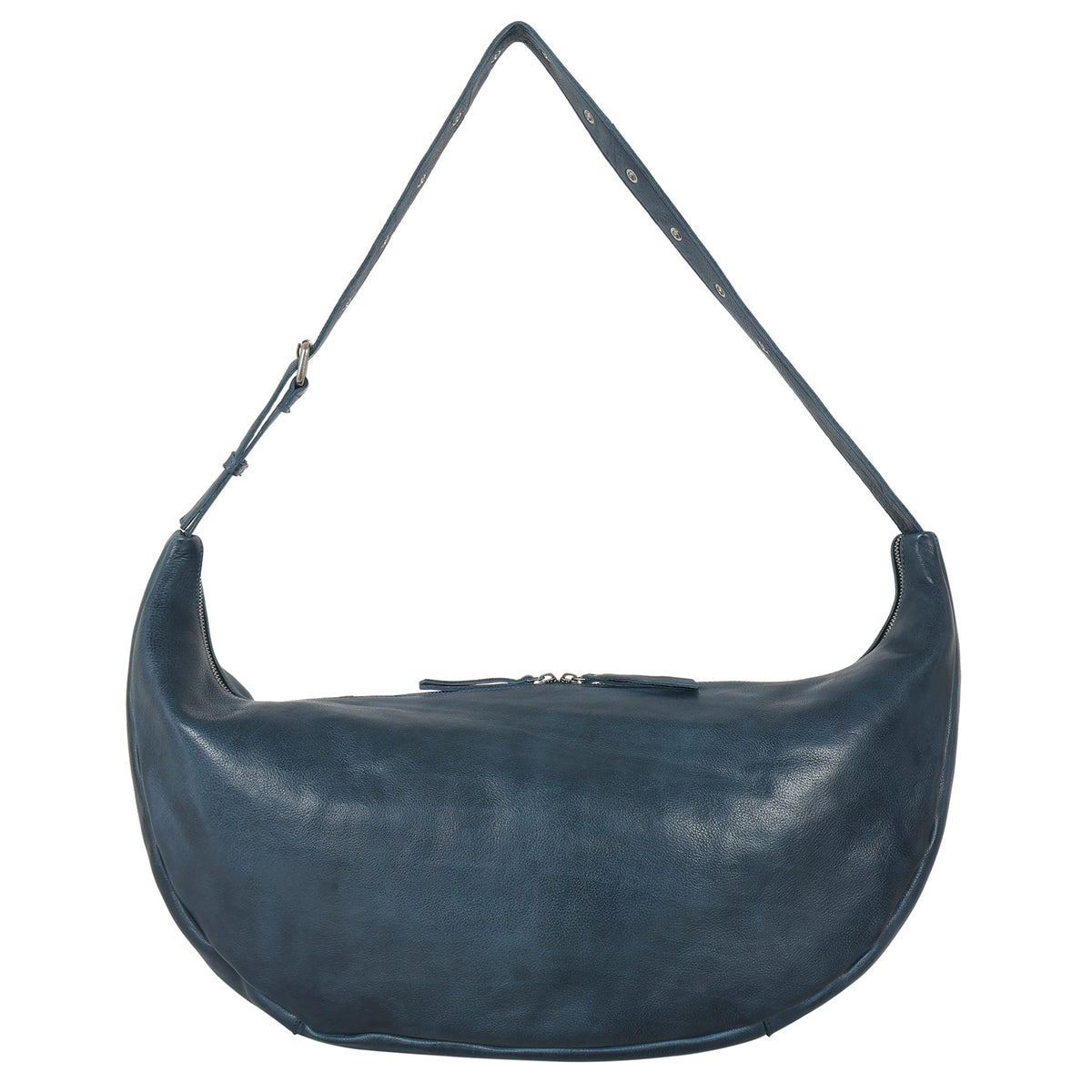 Cabo Oversized Leather Sling Bag - Indigo