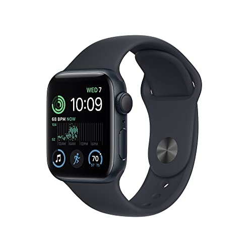 Apple Watch SE 2nd Gen 40mm (GPS + Cellular) Midnight Aluminum Case with Midnight Sport Band M/L - MNTN3LL/A - Image 2
