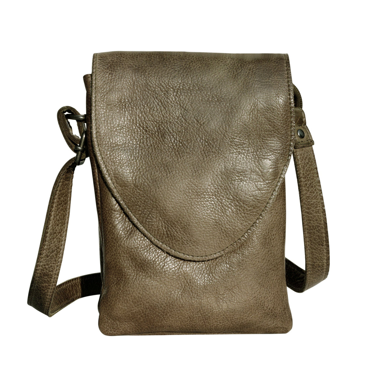 Pippa Leather Crossbody Bag - Moss