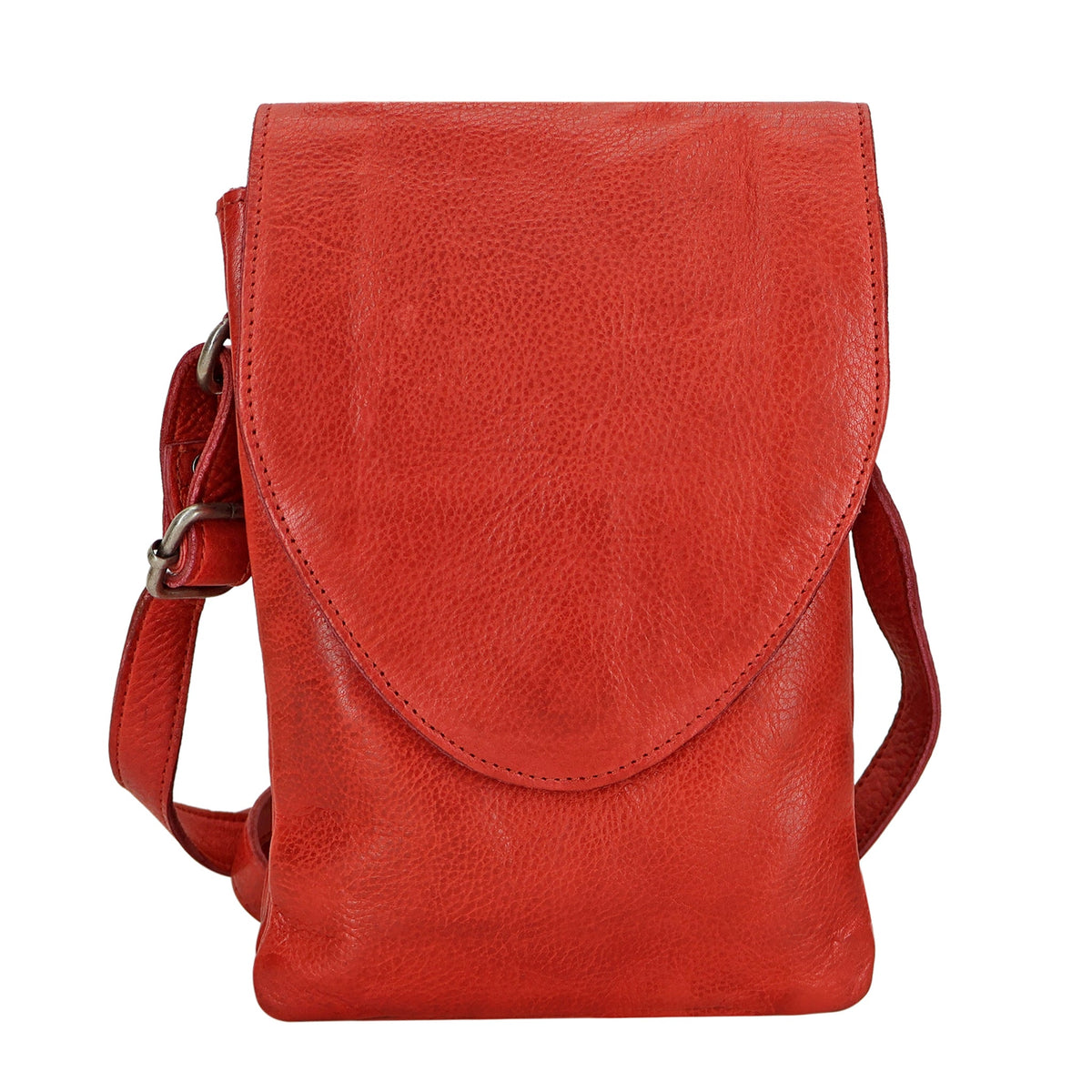Pippa Leather Crossbody Bag - Red