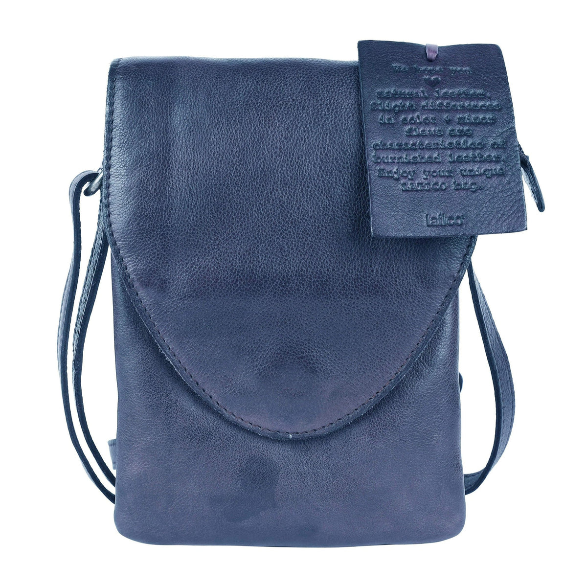 Pippa Leather Crossbody Bag - Denim