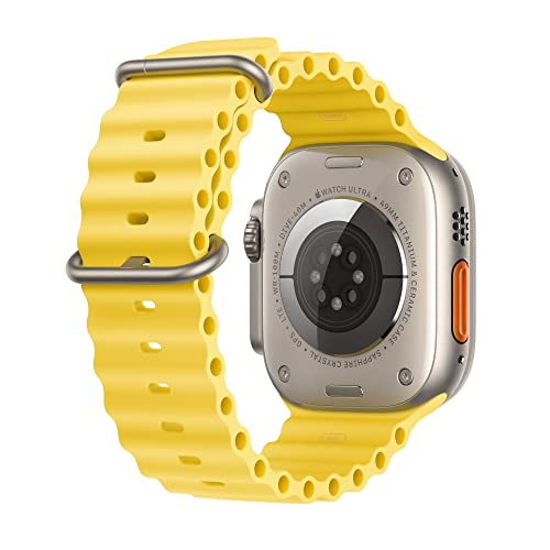Apple Watch Ultra [GPS + Cellular 49mm] Titanium Case with Yellow Ocean Band, One Size - MNH93LL/A - Image 3
