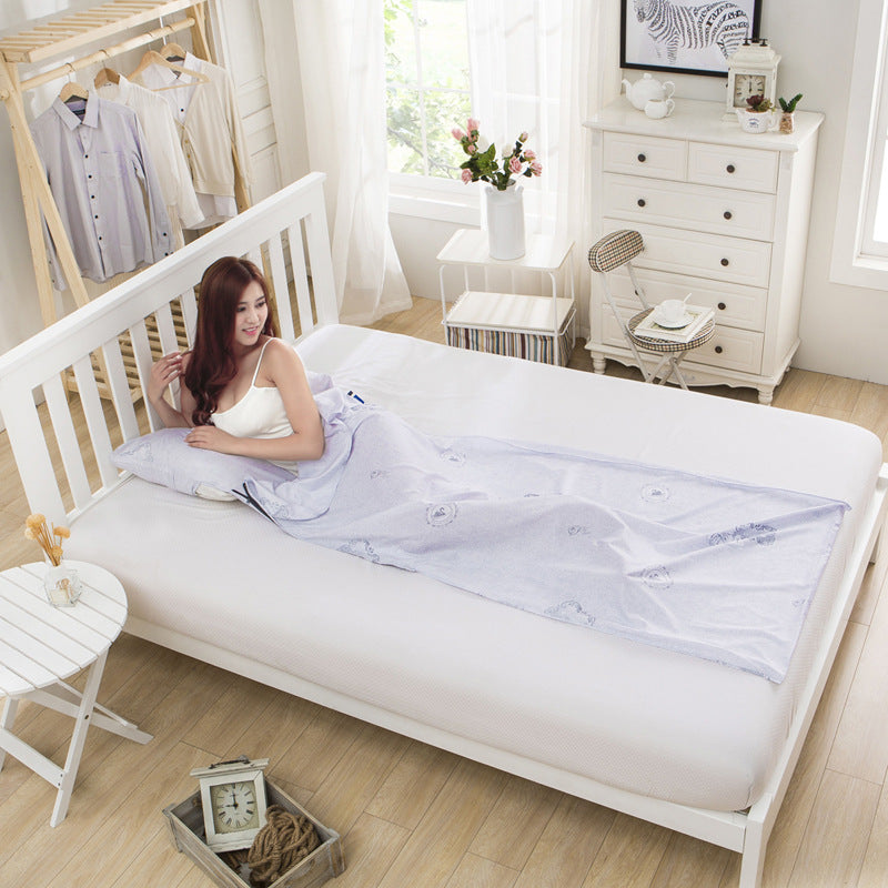 Lightweight Silk & Cotton Sleeping Bag Liner for Hotels, Camping & Travel - Image 2