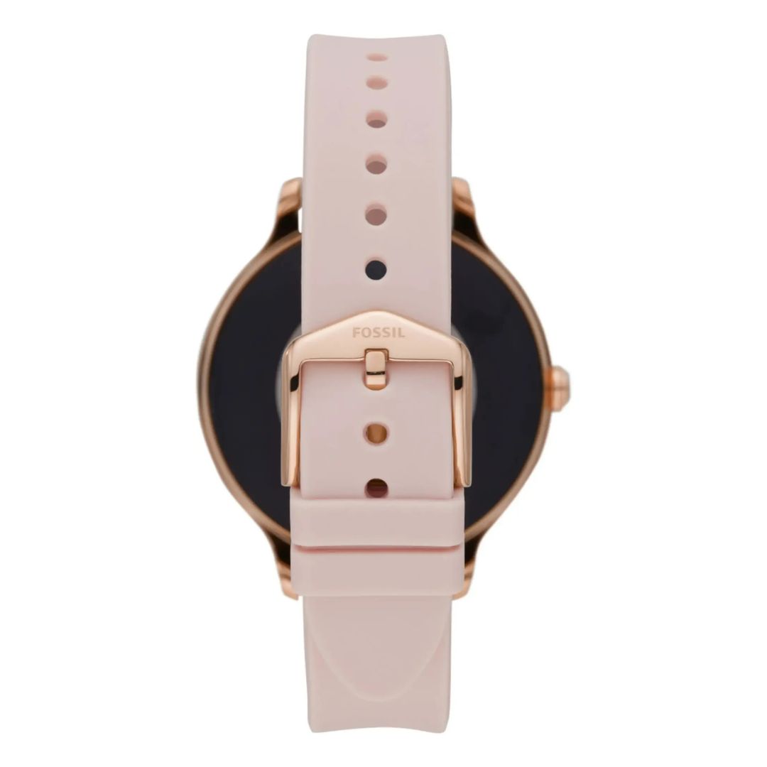 Fossil Gen 5E 42mm Stainless Steel Case with Pink Silicone Strap - FTW6066 - Image 4