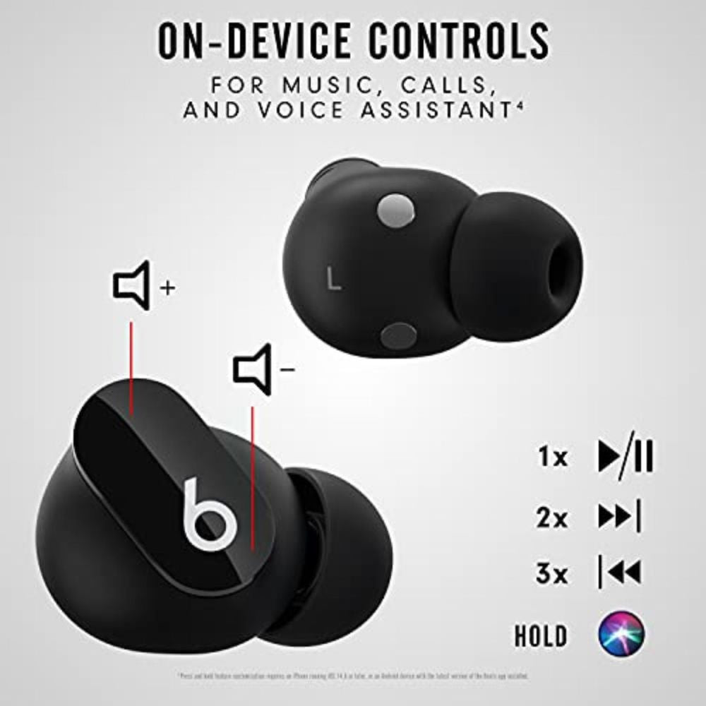 Beats Studio Buds Totally Wireless Noise Cancelling Earbuds - Black - MJ4X3LL/A - Image 4