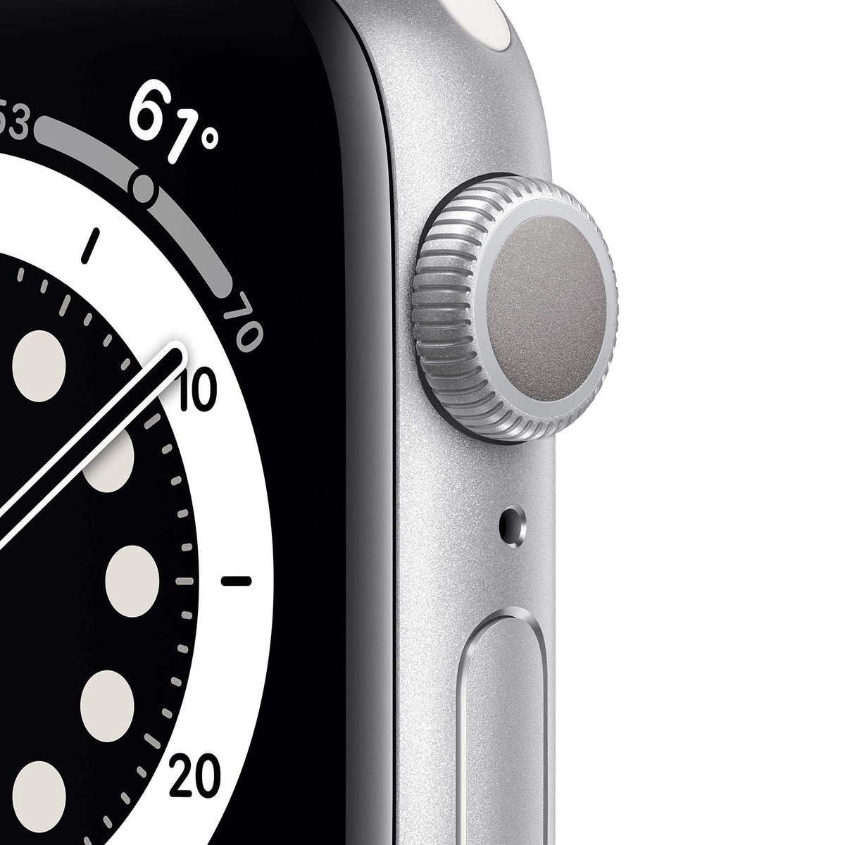 Apple Watch Series 6 (GPS, 40mm) - Silver Aluminum Case with White Sport Band - MG283LL/A - Image 2