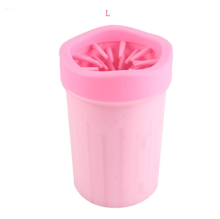 Silicone Dog Paw Washer Cup - Pink B / L