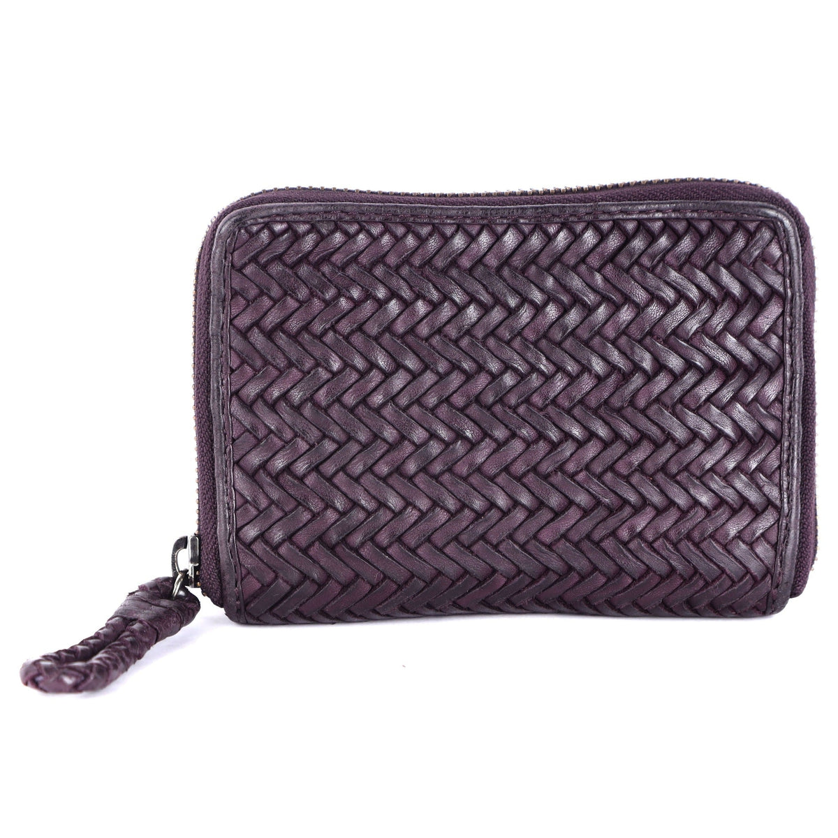 Smith Leather Wallet - Aubergine