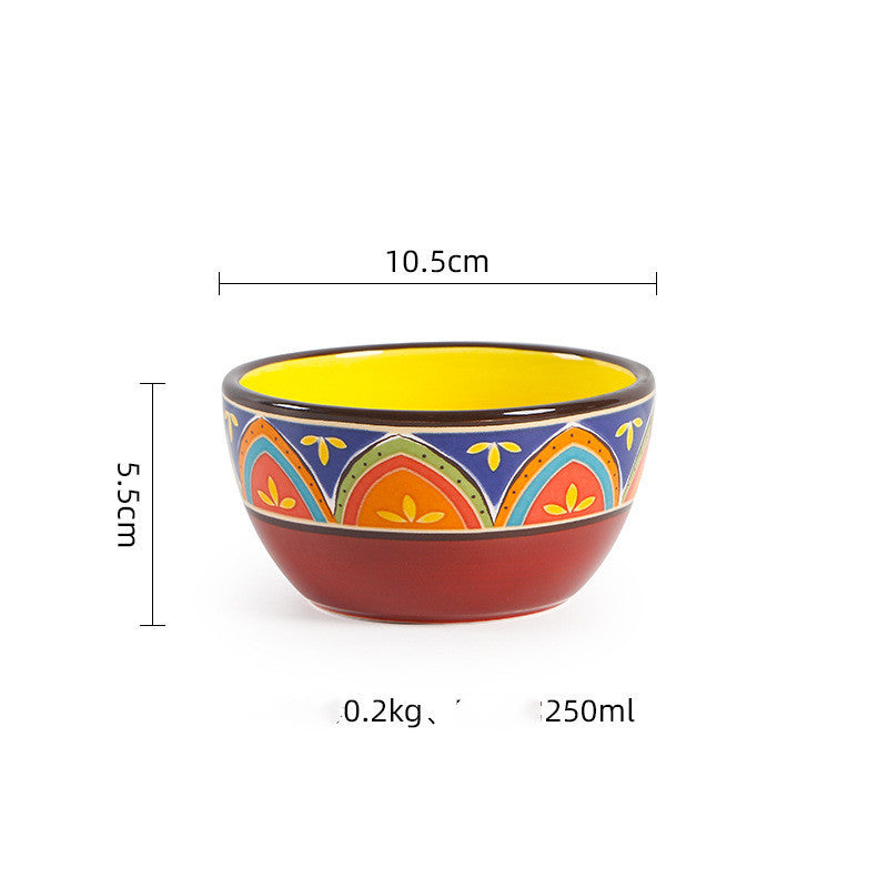 Hand-Painted Ceramic Salad Pots & Bowls - 4inch bowl