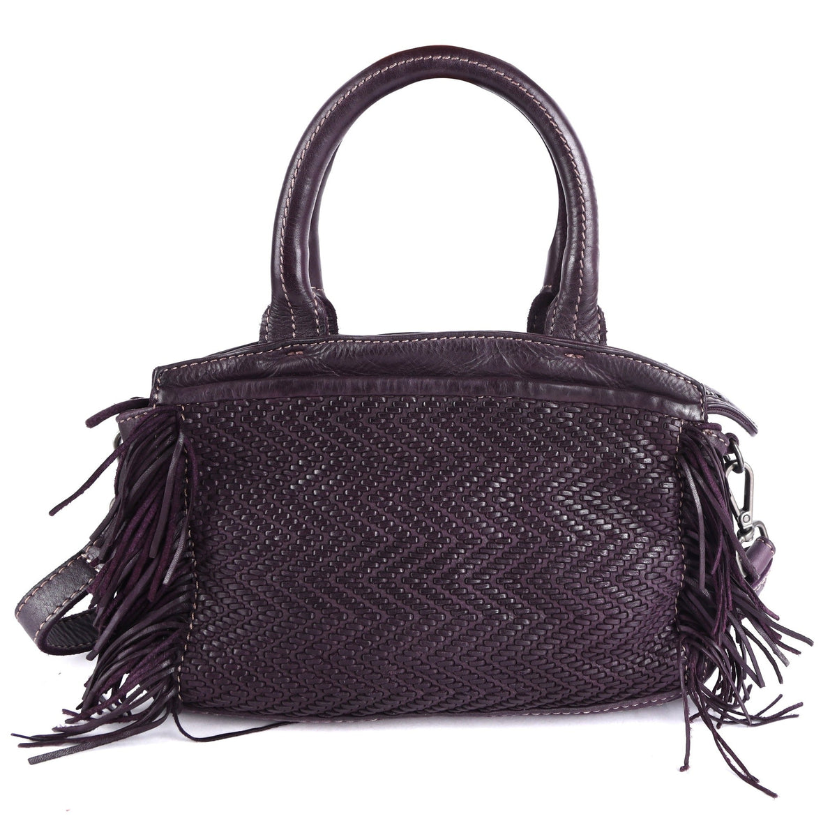 Grace Leather Crossbody Bag - Aubergine