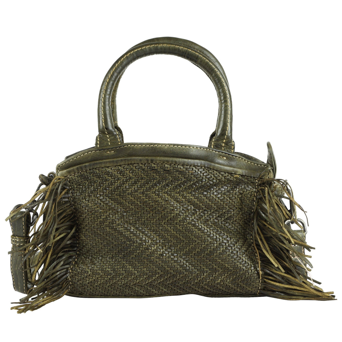 Grace Leather Crossbody Bag - Olive