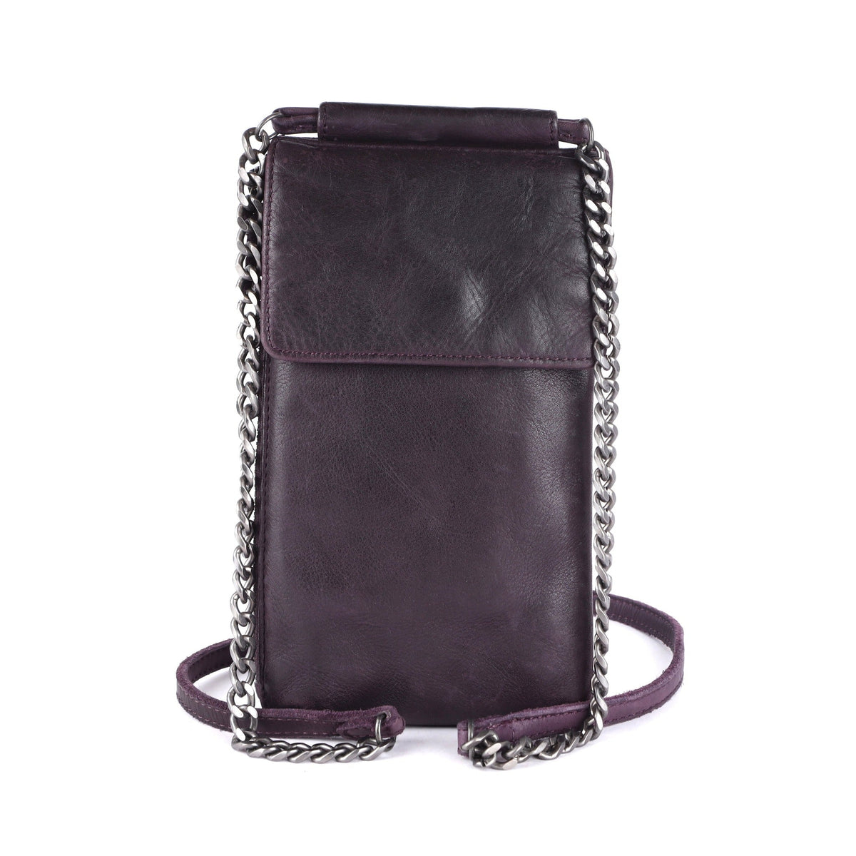 Tati Leather Crossbody Bag - Aubergine