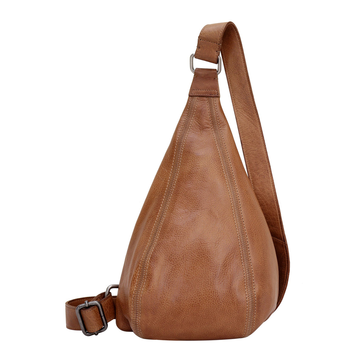 Hippie Leather Sling Bag (Sm) - Cognac