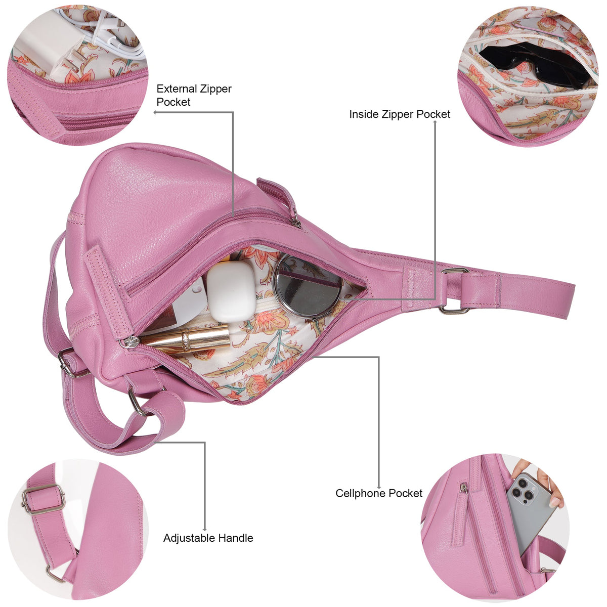 Hippie Leather Sling Bag (Sm) - Image 11