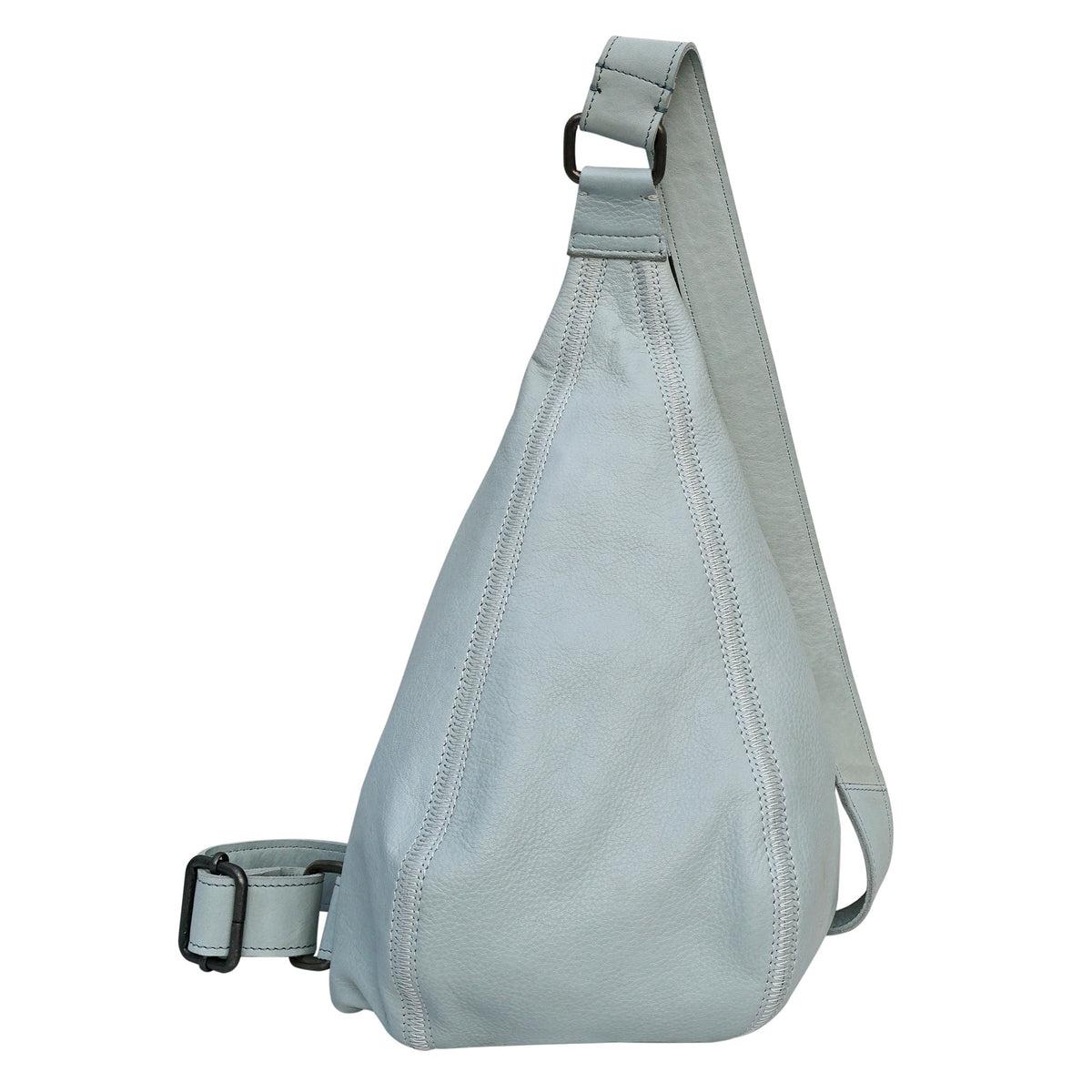 Hippie Leather Sling Bag (Sm) - Sky Blue