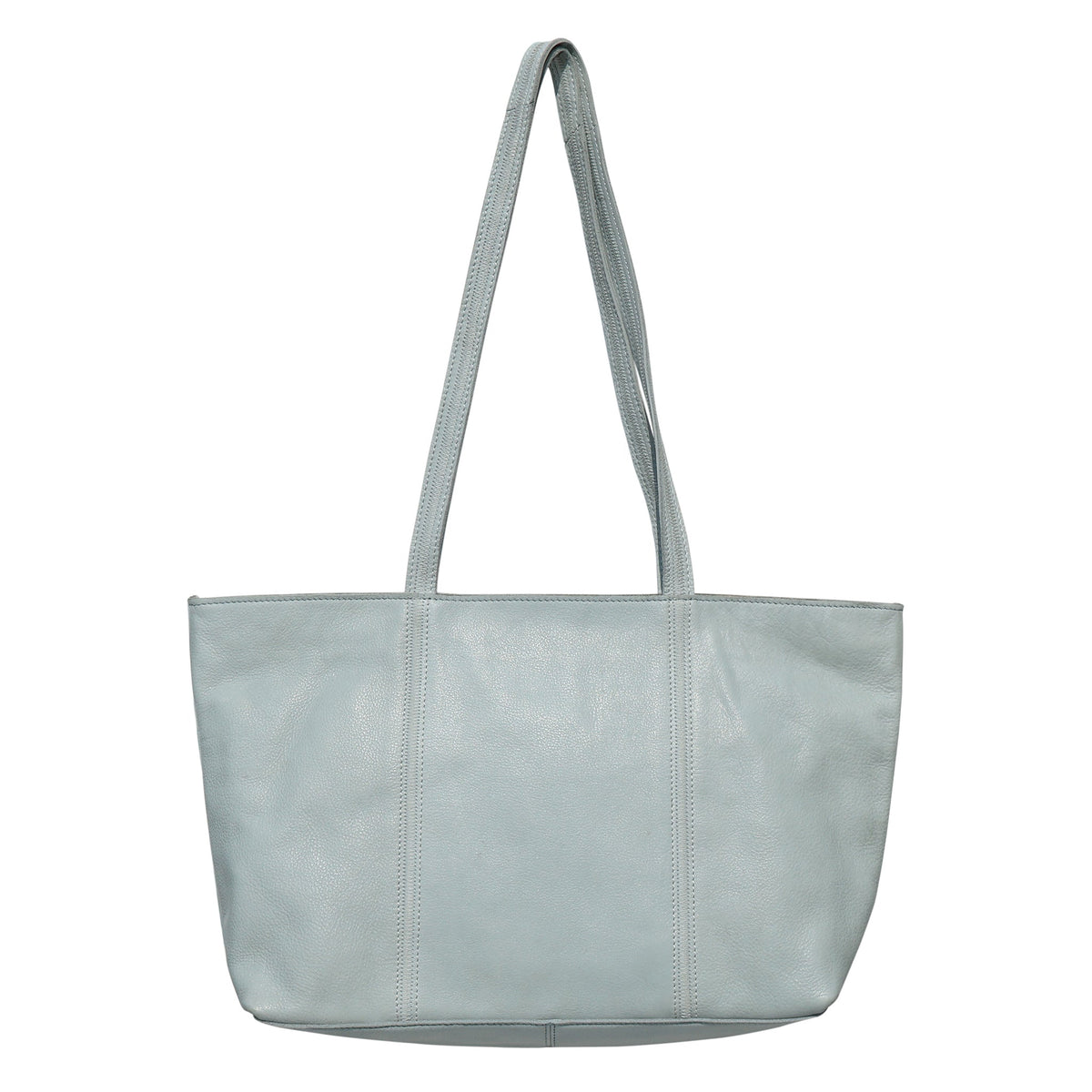 Margot Leather Tote Bag - Sky Blue