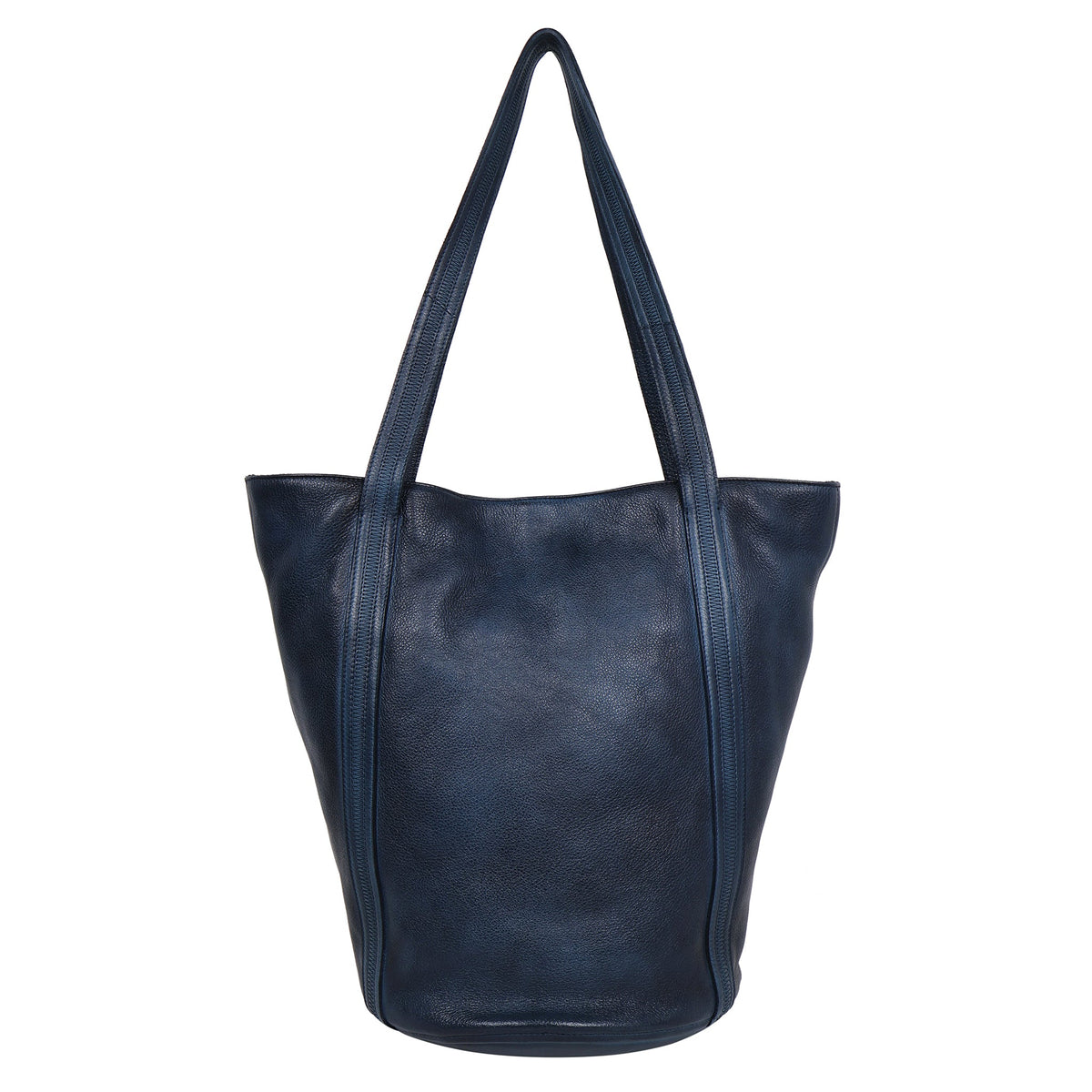 Kent Leather Tote Bag - Indigo
