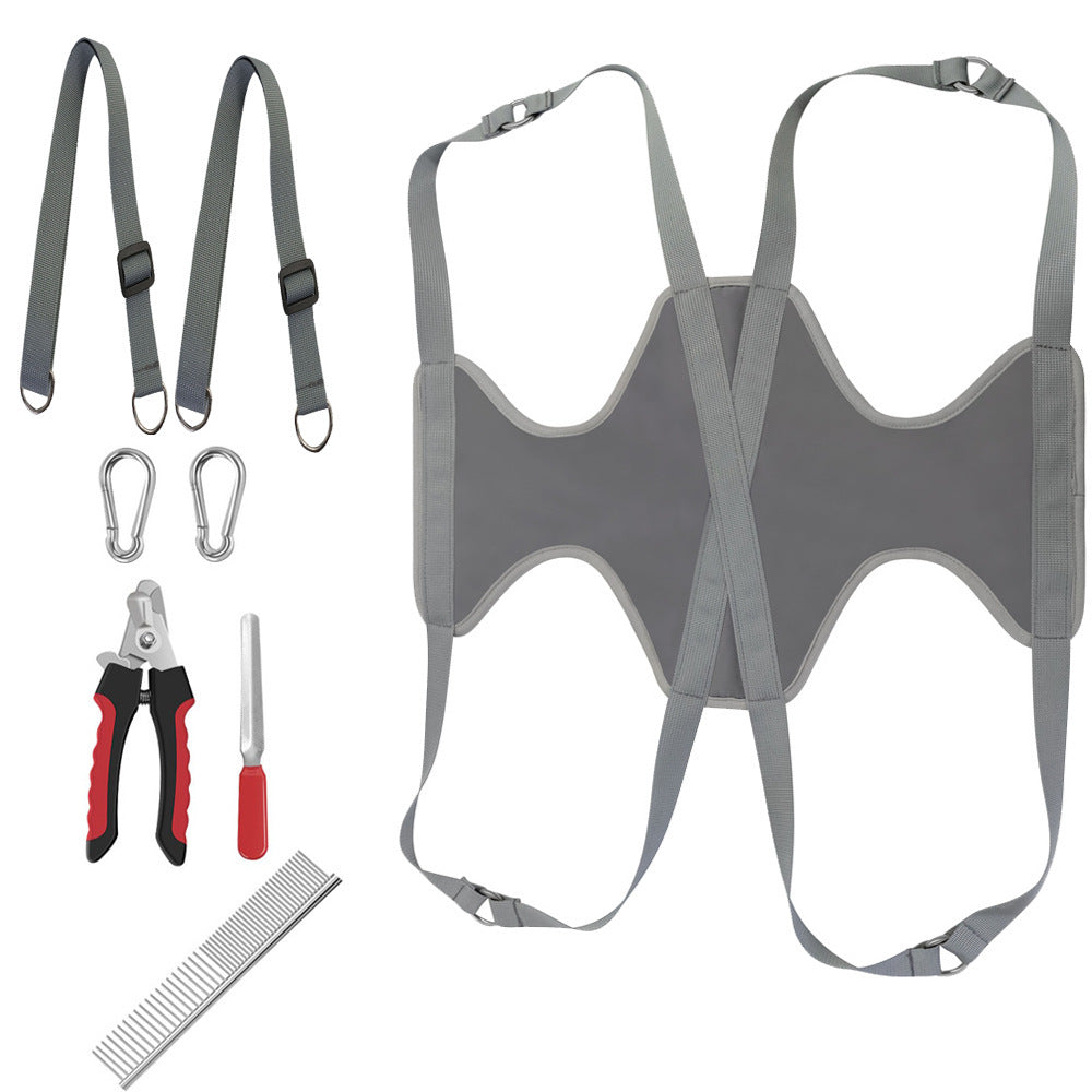 Pet Grooming Hammock - Grey - Image 10