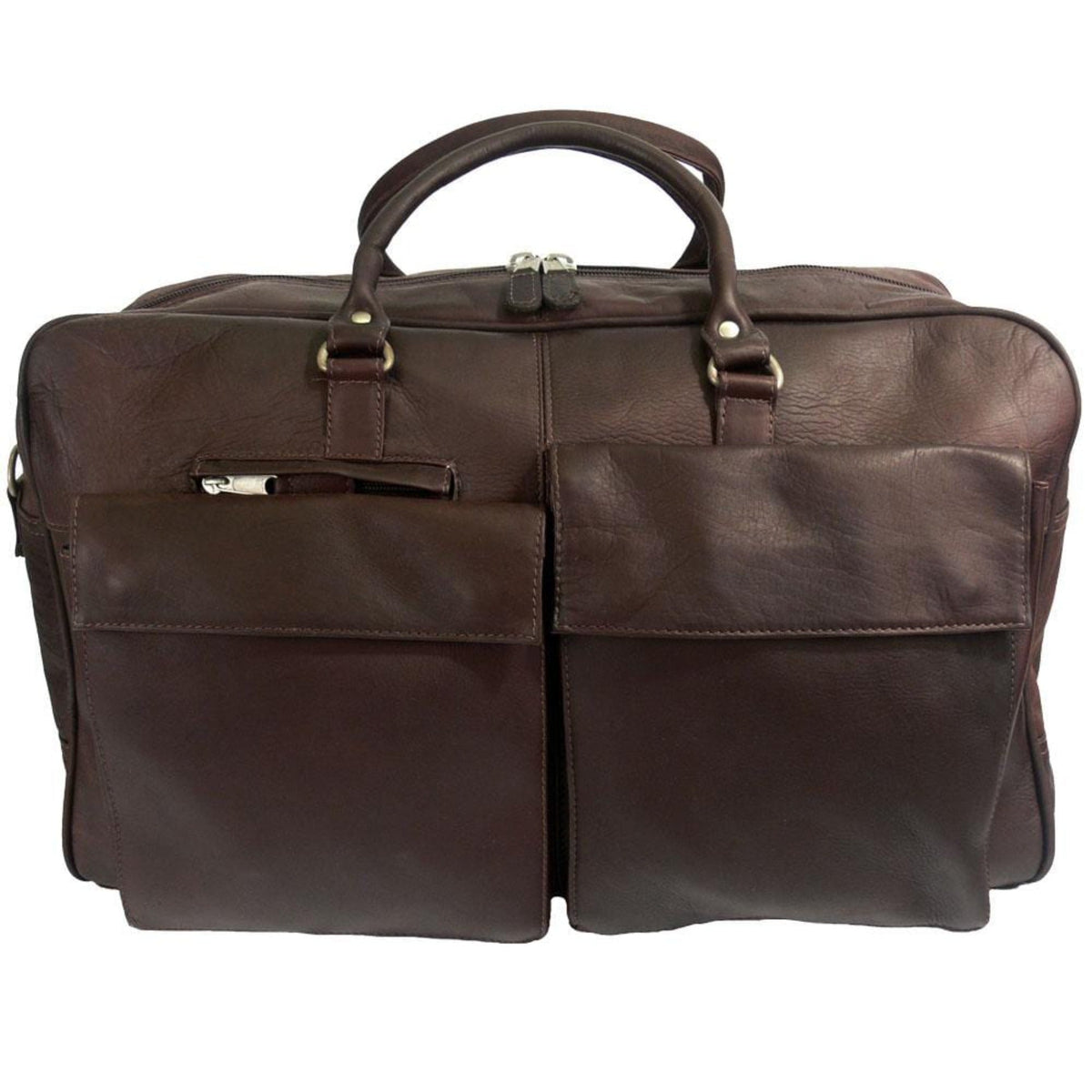 Prime Time Leather Duffel Bag - Cafe (Dark Brown)