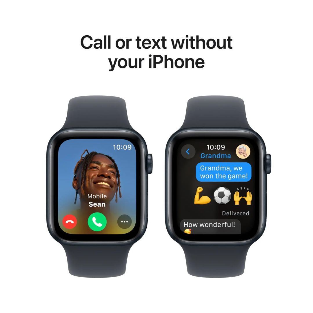 Apple Watch SE 2nd Generation (GPS) 44mm Aluminum Case with Midnight Sport Band - M/L - Midnight - Image 4
