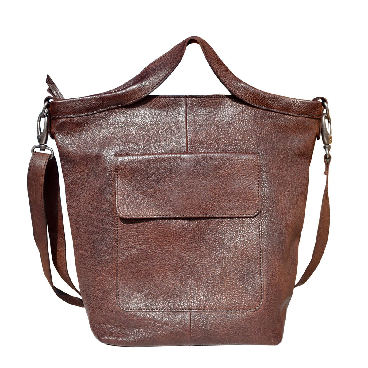 Bianca Leather Crossbody Bag - Brown
