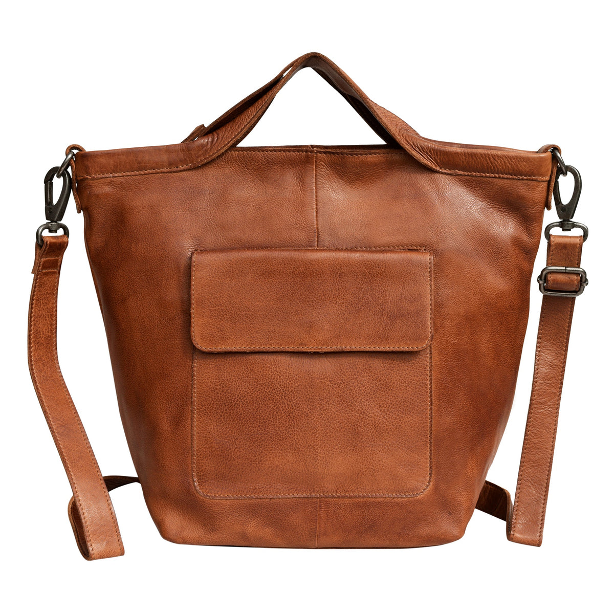 Bianca Leather Crossbody Bag - Cognac
