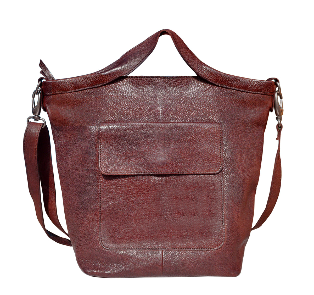 Bianca Leather Crossbody Bag - Oxblood