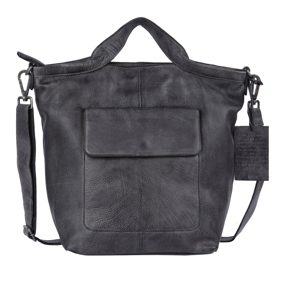 Bianca Leather Crossbody Bag - Charcoal