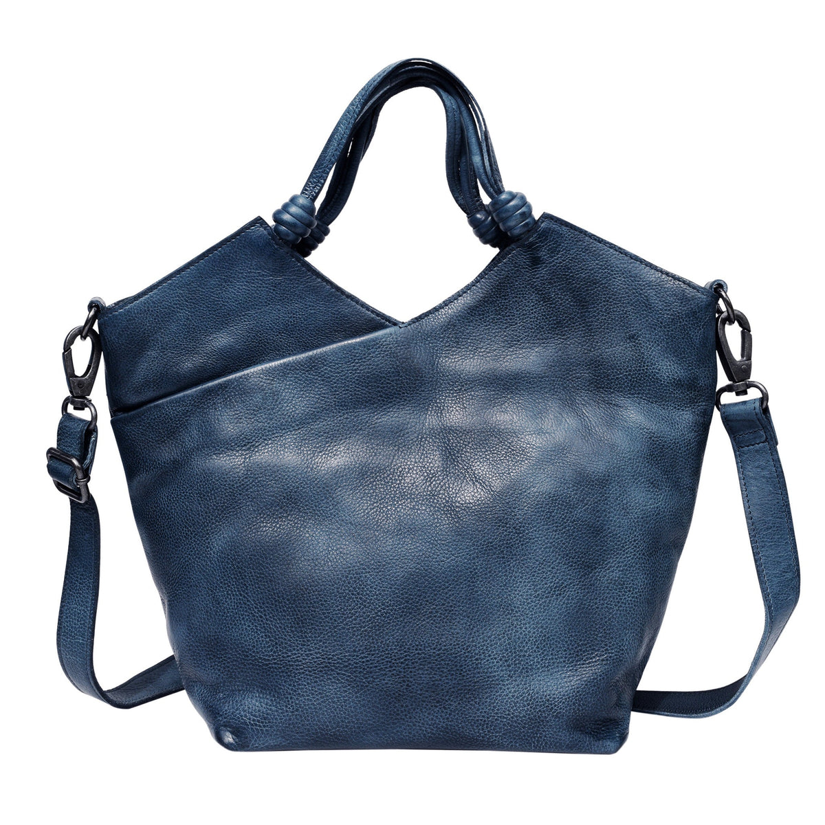 Nash Leather Crossbody Bag - Denim