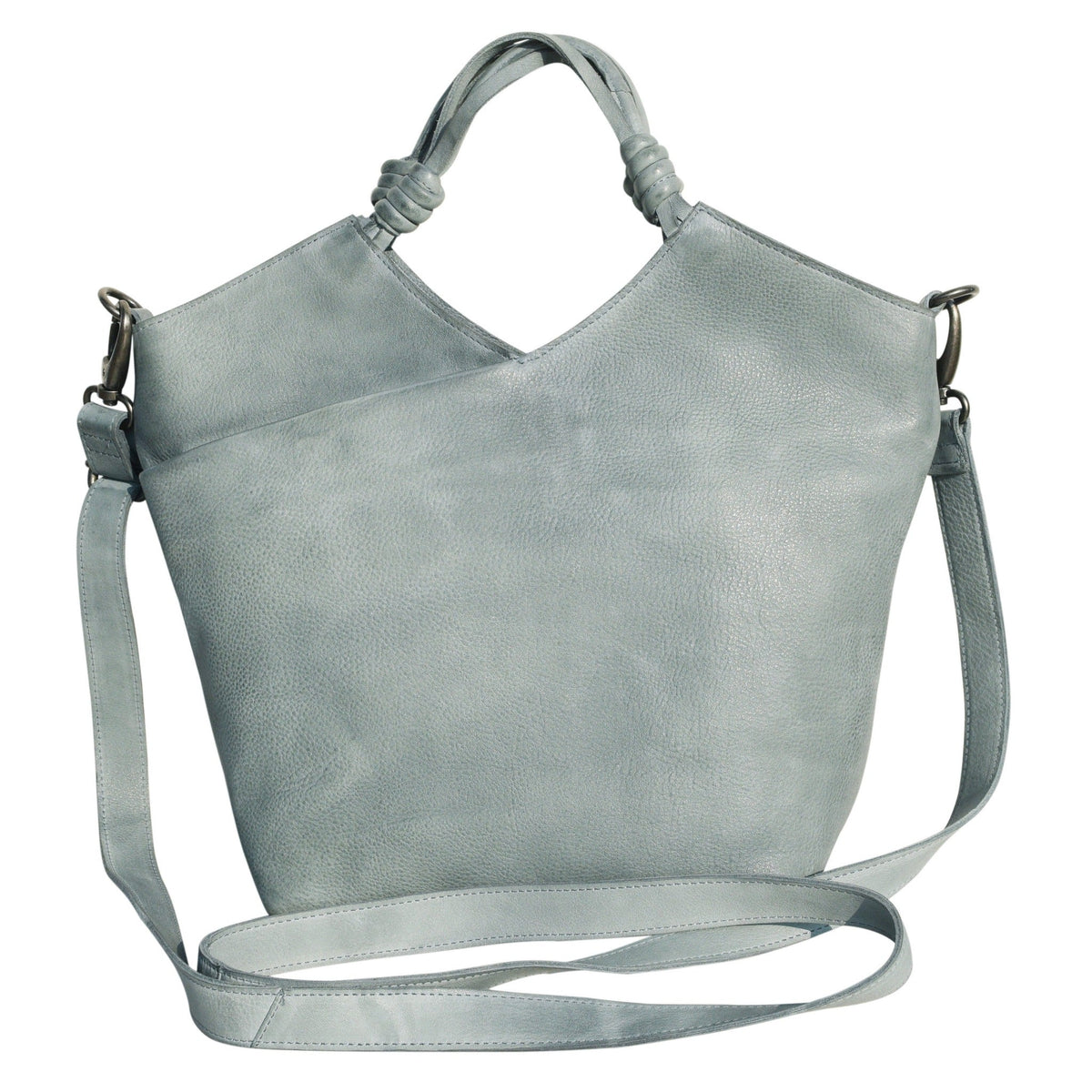 Nash Leather Crossbody Bag - Sky Blue