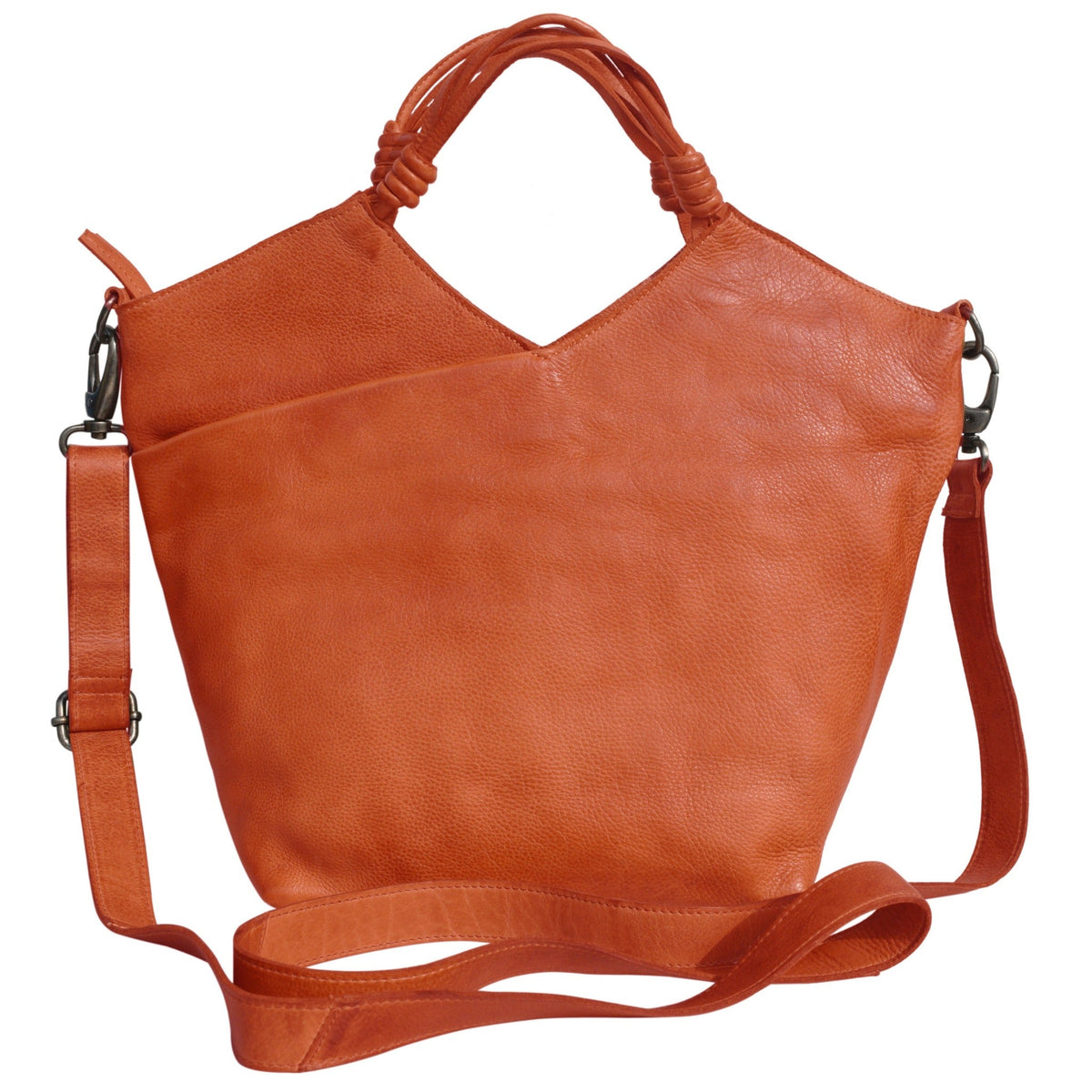 Nash Leather Crossbody Bag - Orange