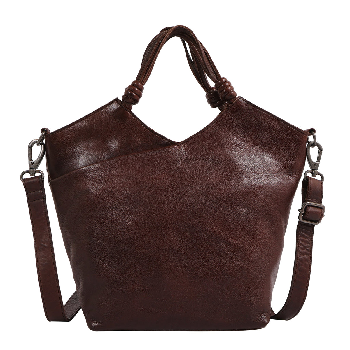 Nash Leather Crossbody Bag - Brown
