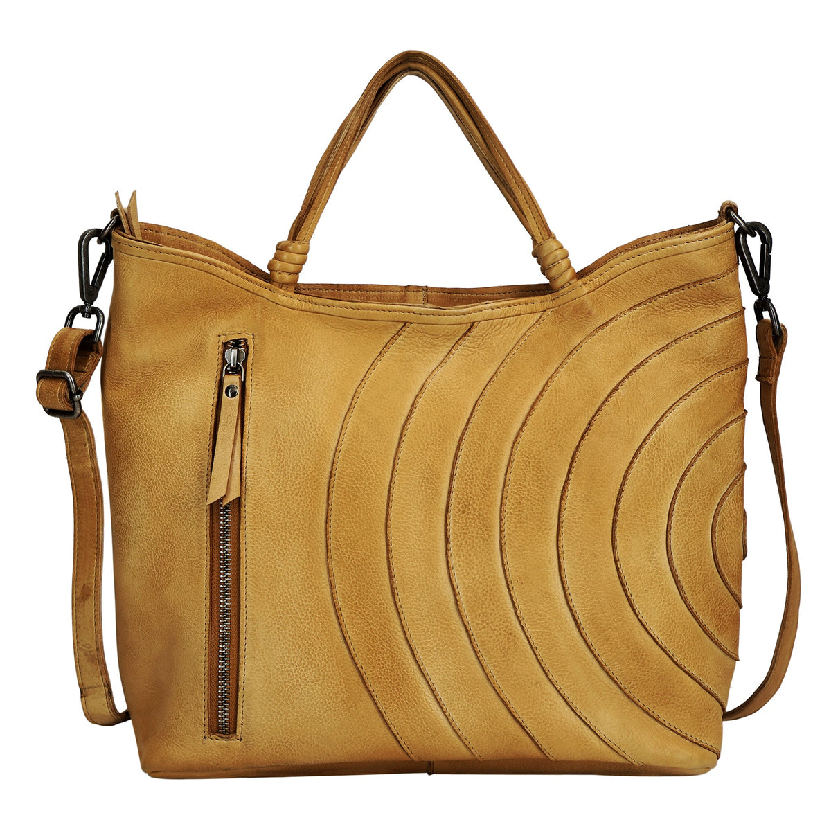 Joplin Leather Crossbody Bag - Camel