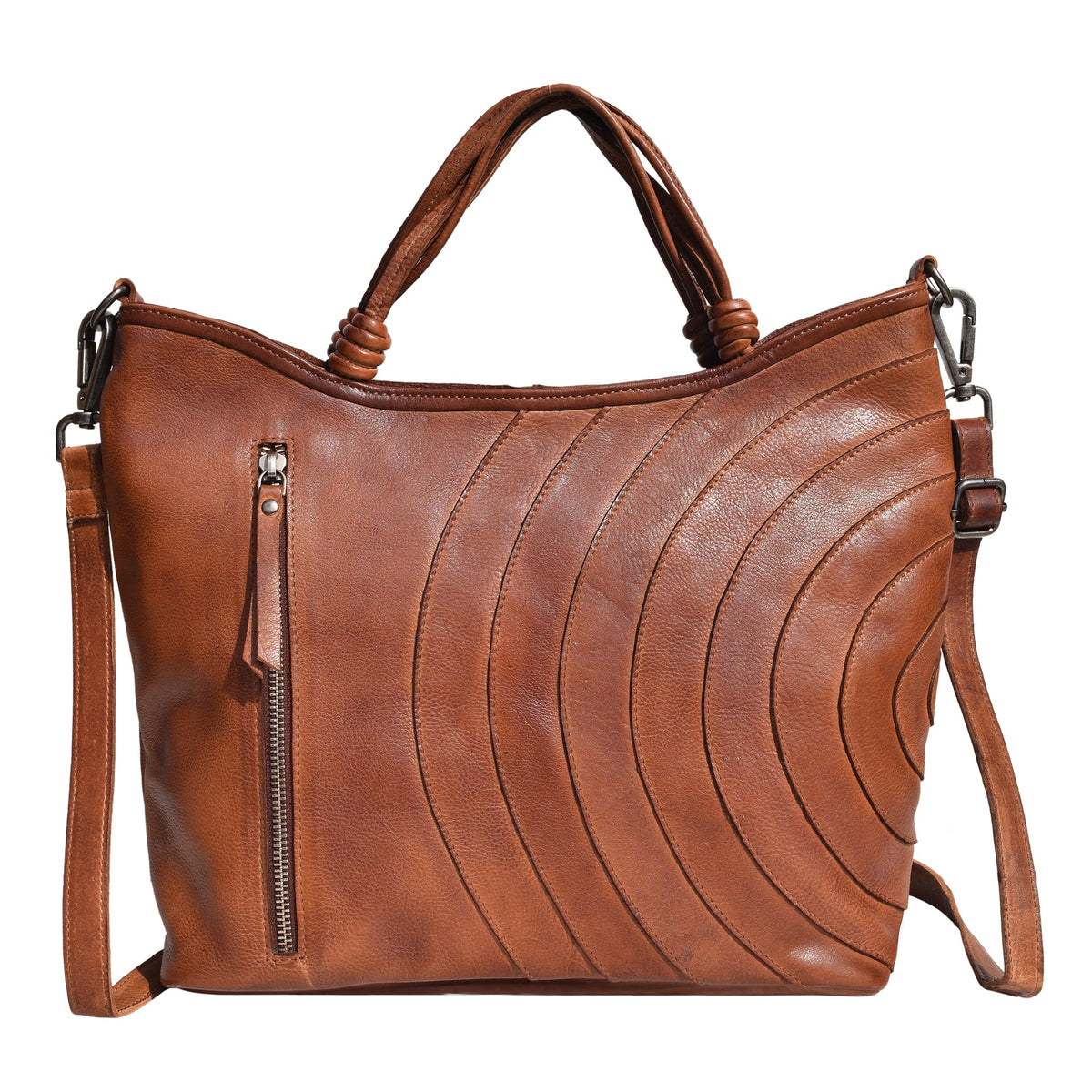 Joplin Leather Crossbody Bag - Cognac
