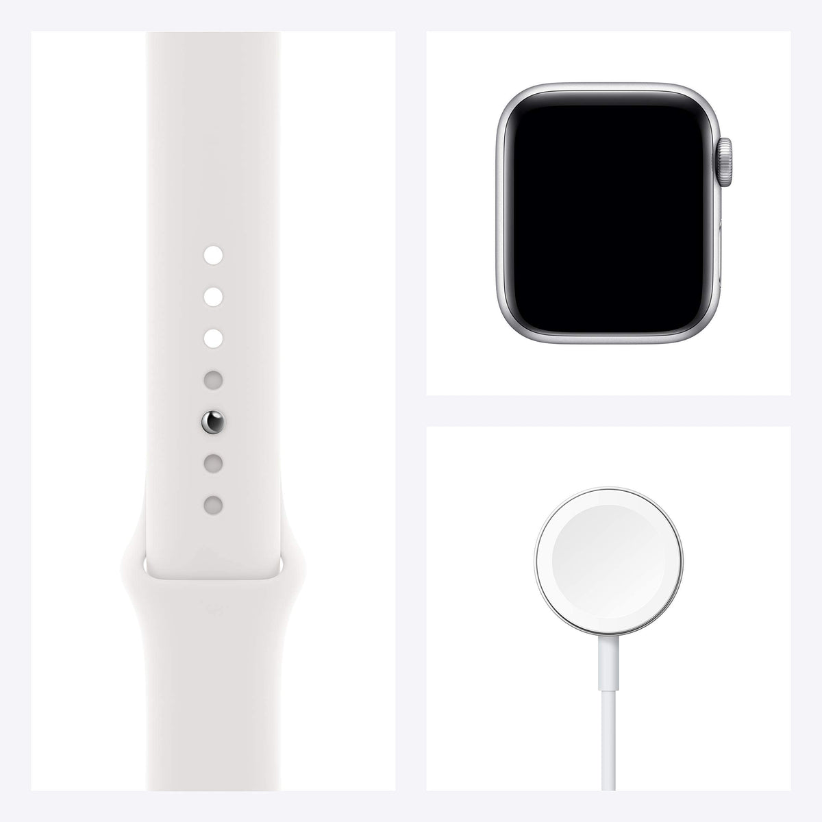 Apple Watch Series 6 (GPS, 40mm) - Silver Aluminum Case with White Sport Band - MG283LL/A - Image 5