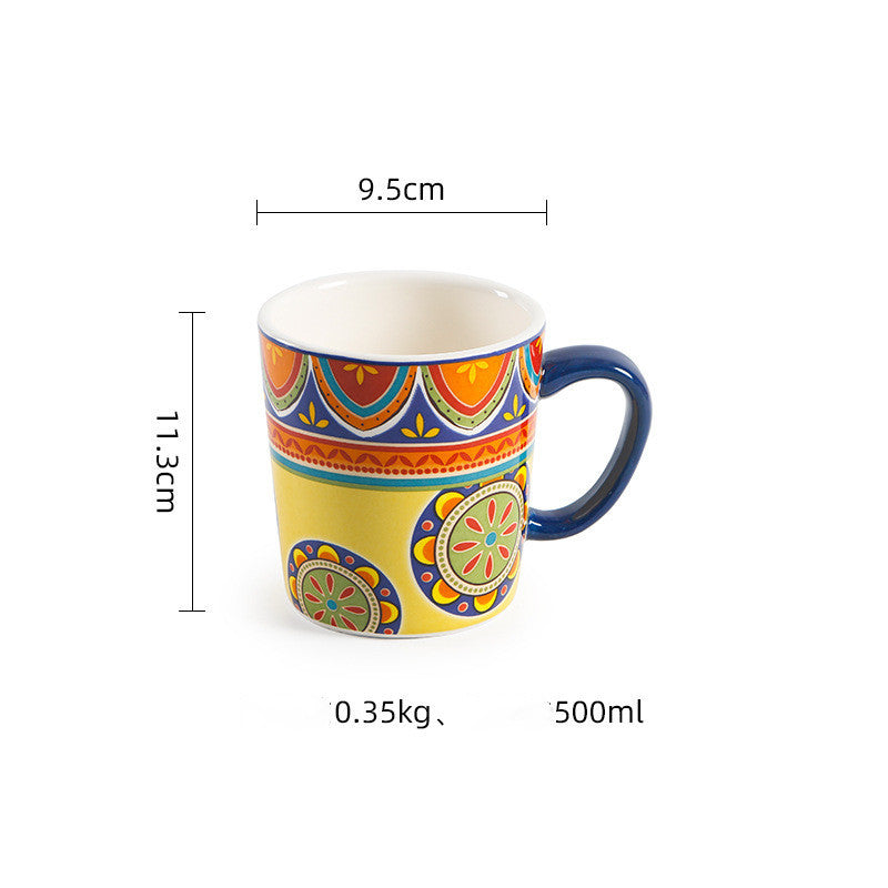 Hand-Painted Ceramic Salad Pots & Bowls - Mug 500ml