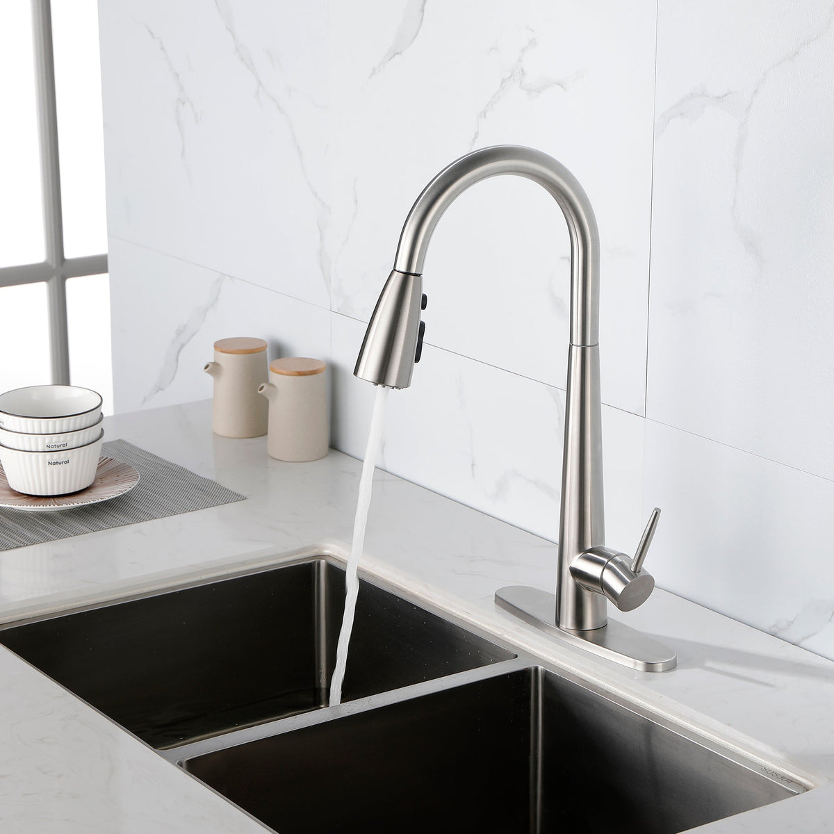 High-Arc Single Handle Kitchen Sink Faucet - Image 8